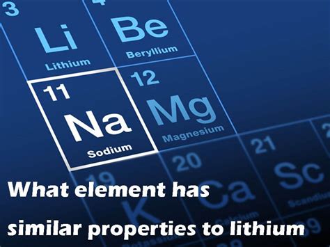 why are the properties of cesium similar to lithium